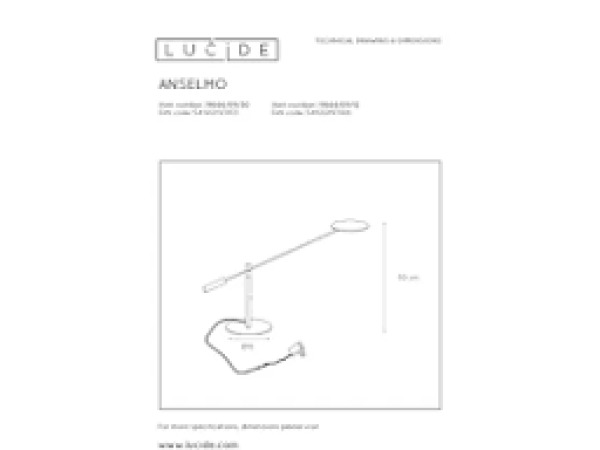 Lucide bureaulamp LED Anselmo zwart 9W – foto 2 – kavel bij XL Auctions