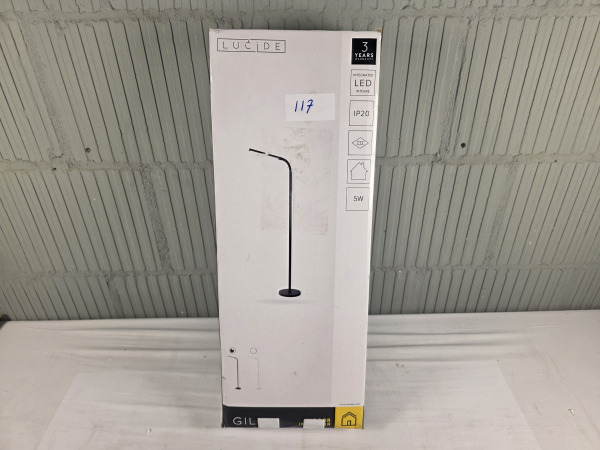Lucide GILLY floor reading lamp LED 6 W 2700 K black – foto 5 – kavel bij XL Auctions