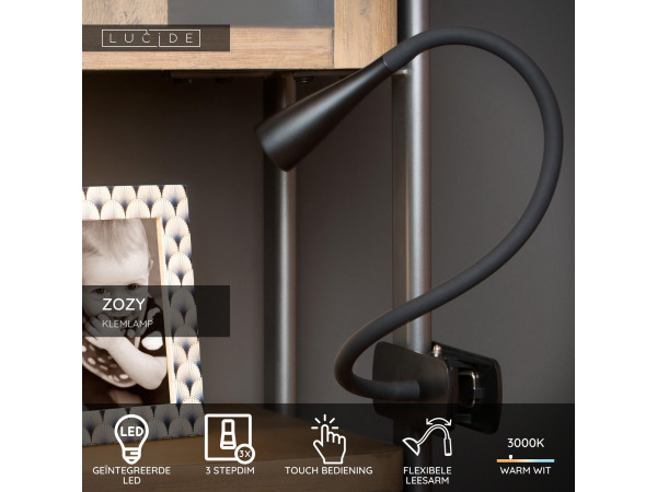Lucide ZOZY - Klemlamp - LED 3 StepDim – kavel bij XL Auctions