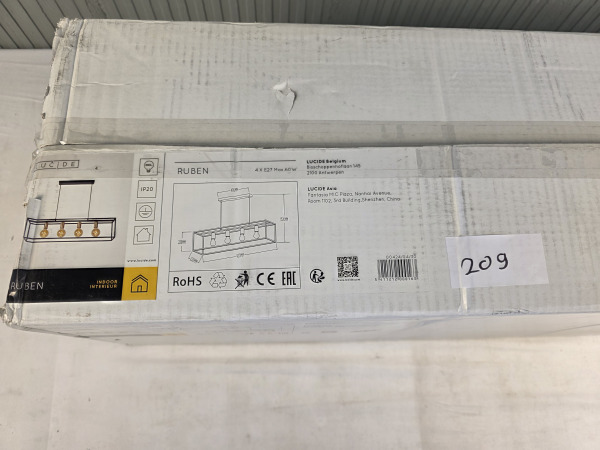 Lucide RUBEN - Hanglamp - 4xE27 - Zwart – foto 26 – kavel bij XL Auctions