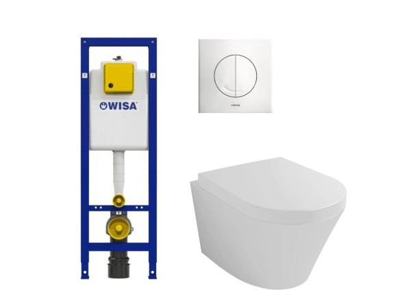 Wisa XS Toiletset (reservoir/toilet/toiletbril en drukplaat)