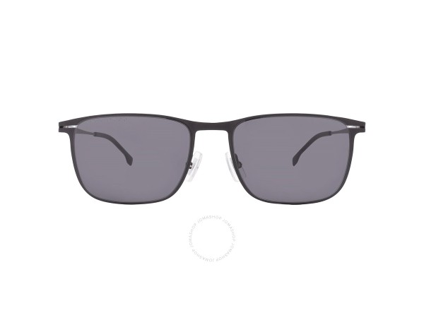 Hugo Boss Grey Rectangular Men's Sunglasses