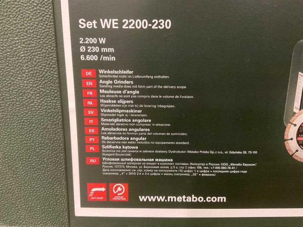 metabo-haakse-slijper-we-2200-230-set