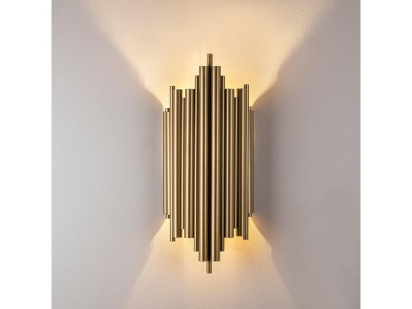 Verlichting Wandlamp Luciana in Goud Metaal 18x8x40cm 