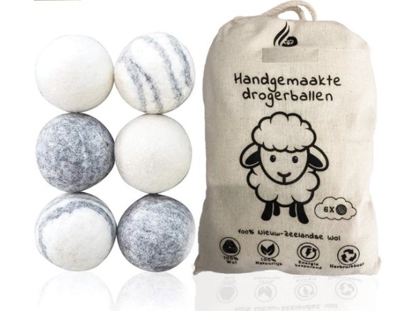 Drogerballen voor wasdrogers - 100% Nieuw-Zeelandse Wol