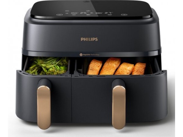 Philips Airfryer NA352/00 - Dubbele Mand - 9 Liter