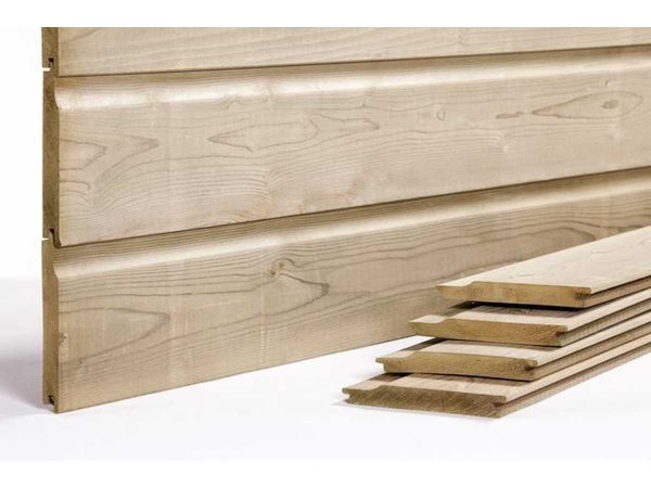 10x Tuinplank vurenhout zweeds rabat - 400x14,5x1,9 cm