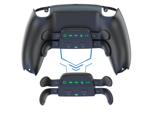 Programmeerbare Remap Back Paddles Kit voor PS5 Zwart