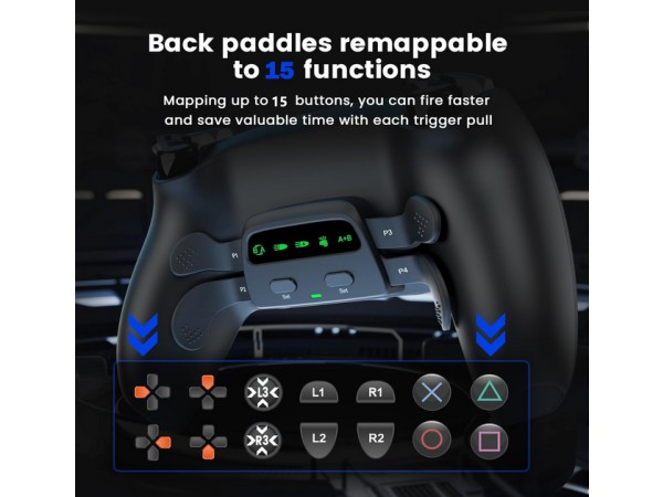 Programmeerbare Remap Back Paddles Kit voor PS5 Zwart1