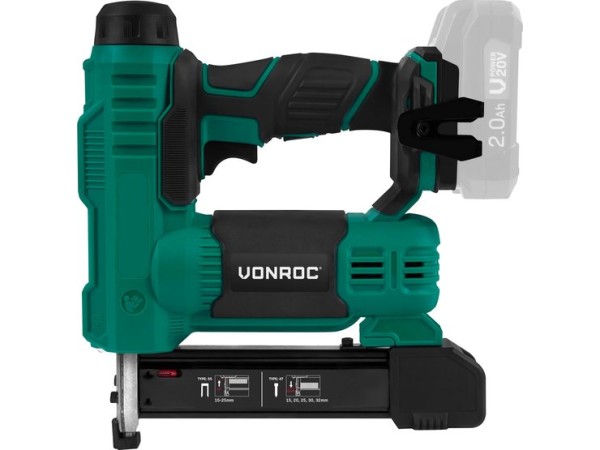 VONROC accu tacker – VPower 20V  – Zonder accu & lader