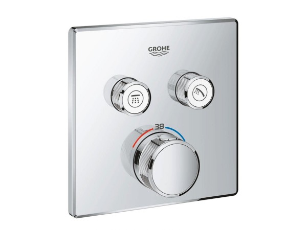 Grohe inbouwthermostaat met 2 functies Smartcontrol chroom