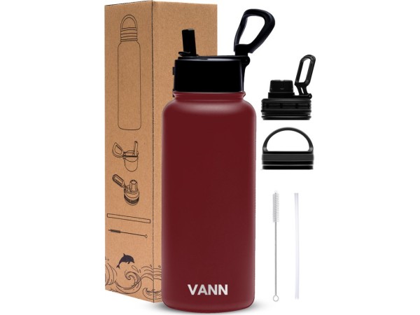 VANN® 3-Wandige RVS Waterfles 1 Liter