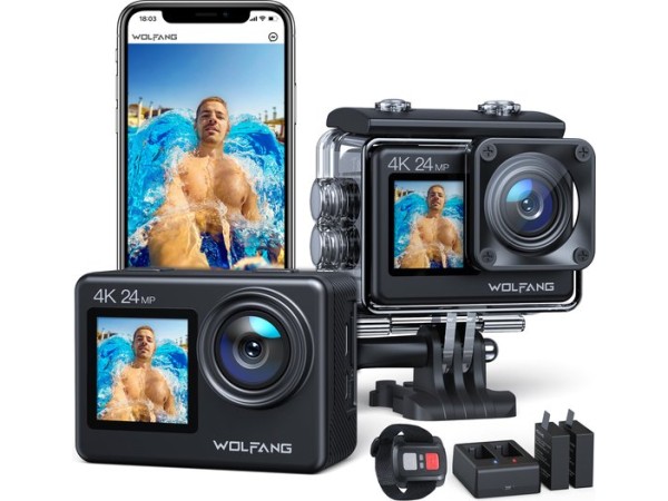 WOLFANG GA200 Action Camera - 4K 24MP 