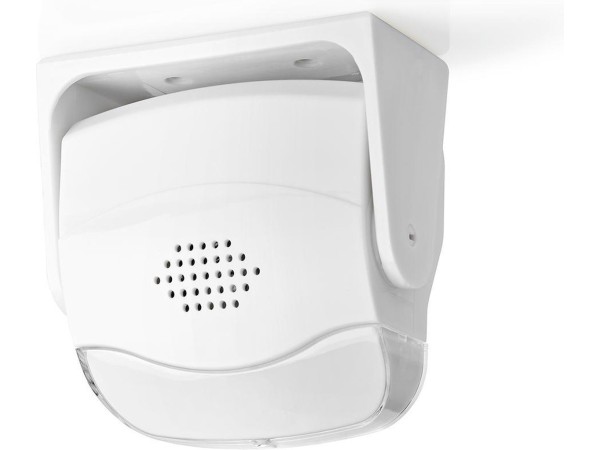 Nedis Bewegingsmelder met Alarm - Batterij Gevoed - 3x AAA/LR03 - 80 dB - Detectiebereik: 1.10 m - Detectiehoek: 10 ° - Plafond / Wand - Wit