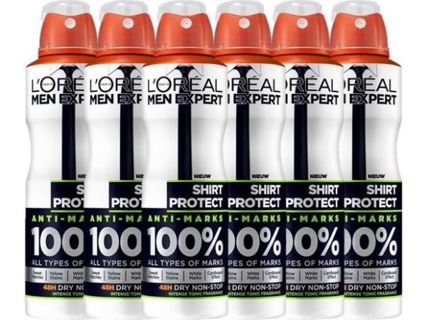 6x L'Oréal Paris Men Expert Shirt Protect Deodorant Spray