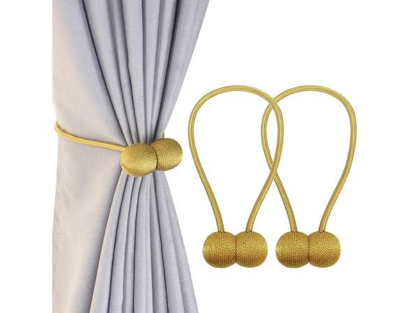Gordijnmagneten - set van 2 - goud
