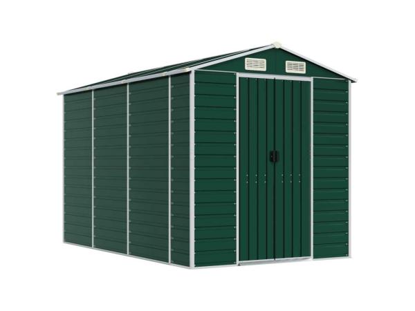 VidaXL metalen tuinschuur groen 300x191x198cm