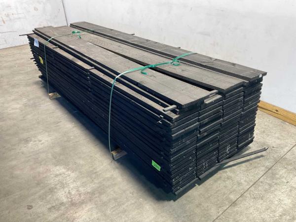 40x Douglas plank zwart 300x25x2,5cm