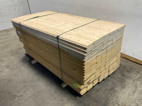 50x Vuren blokhutprofiel mes- en groef 209x14,5x4,5cm