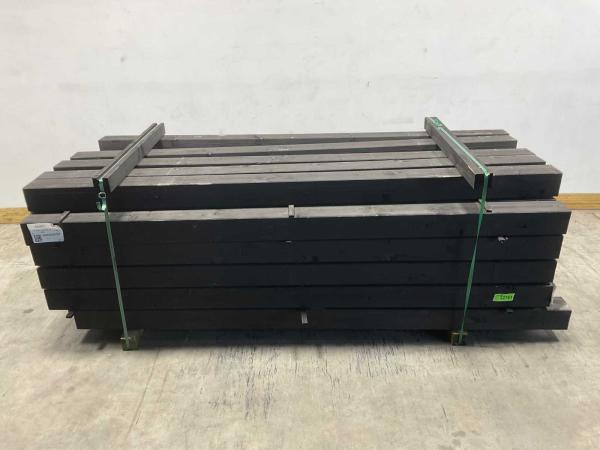 15x-vuren-paal-geschaafd-zwart-gempregneerd-250x12x12cm