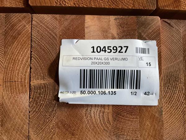 4x-redvision-paal-geschaafd-verlijmd-300x20x20-cm