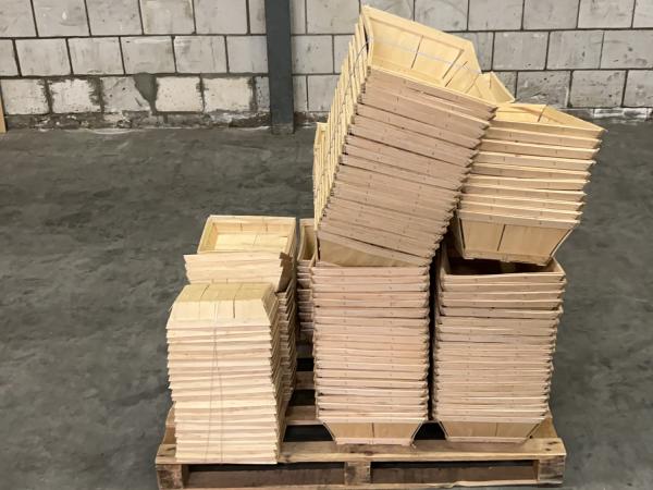 Decoratieve bamboe mandjes partij