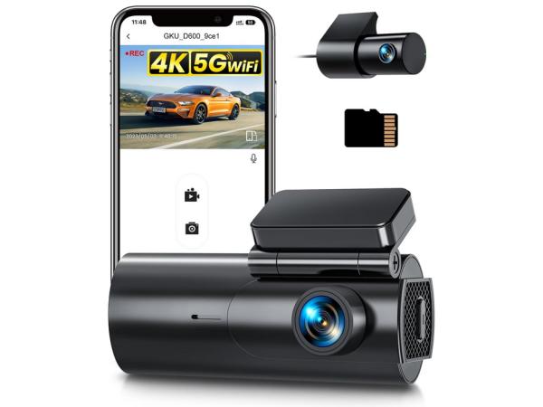 GKU Dash Cam Auto 4K 2.5K dubbele wifi-camera