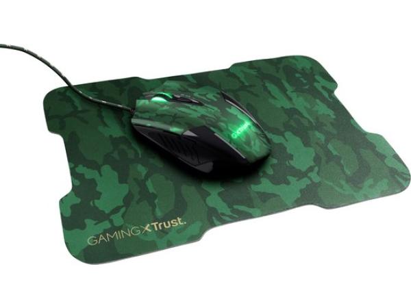 Trust GXT781 Rixa - Gaming Bundel - Muis &amp; Muismat - Camouflage