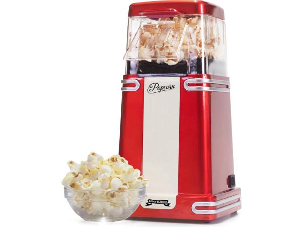 Gadgy Popcorn Machine Retro - Hete Lucht Popcorn Maker- 26,5 x 14 CM - Funcooking voor Party &amp; Kids