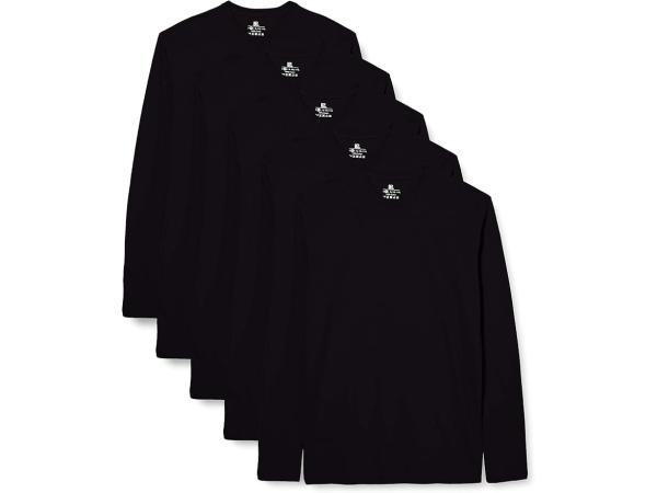 Lower East heren Shirt met lange mouwen (5-Pack) (Maat S)