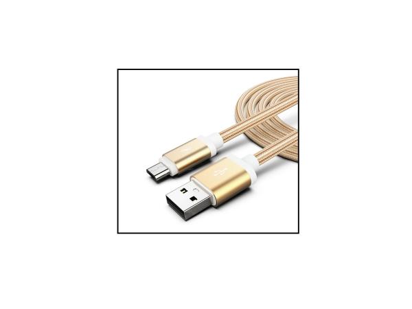 Oplaadkabel micro usb - 3 meter - goud