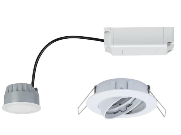 Paulmann SmartCoin BLE RGB LED inbouwspot 2,4W 2700K 230V 51mm wit mat/alu zink