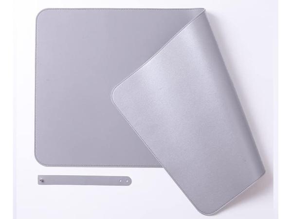 Molydear XXL dubbelzijdige muismat grijs/zilver 70x35cm