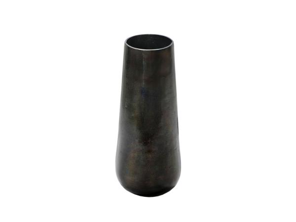 Aluminium vaas medium zwart oxidise 17x17x41 cm