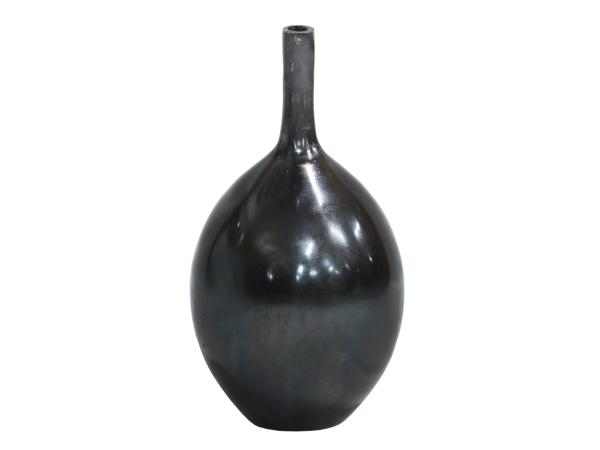 Aluminium vaas small zwart oxidise 20x20x41 cm