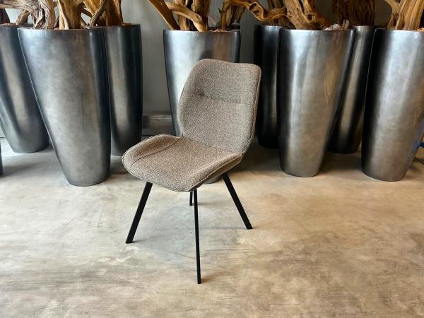 Stoel Mason (set van 8) Stof - Boucle - Bruin