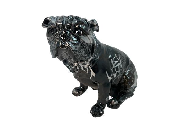 Zwart Wit Bulldog Sculptuur