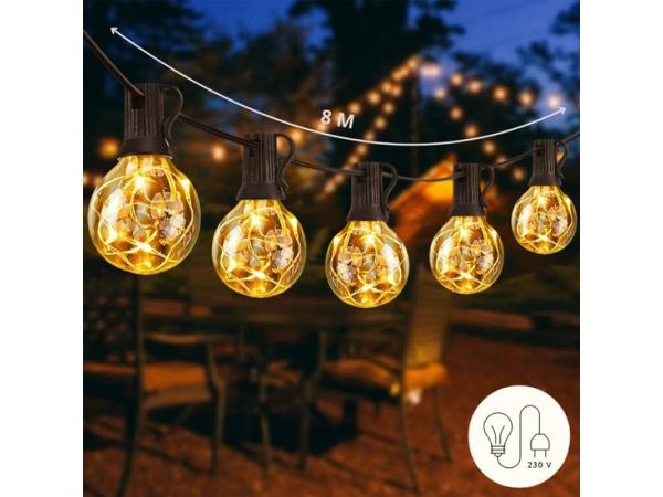 JPro Copper 25 Warm/Wit Lichtsnoer op Netstroom 8 Meter