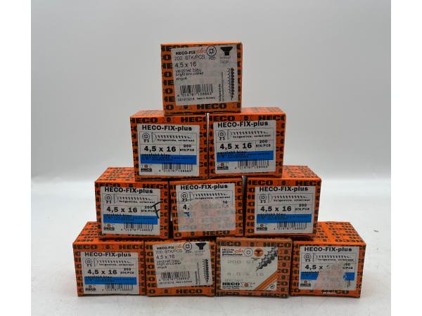 Heco schroeven 2000 stuks 4,5x16mm (Z2) verzinkt 