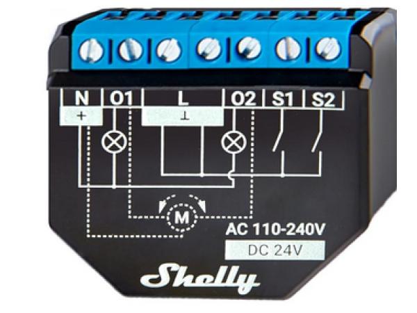 3X Shelly Plus 2PM 16A WiFi & Bluetooth Schakelaar