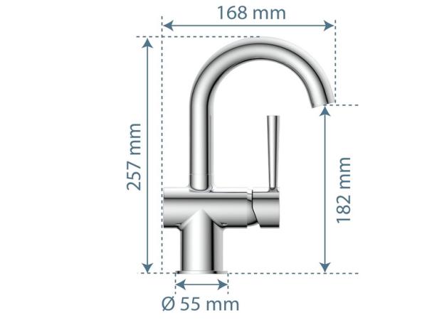 SCHÜTTE 79010 CORNWALL wastafel Kraan1