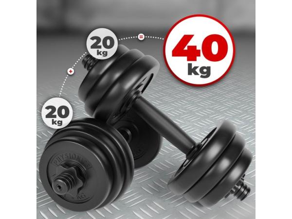 Dumbbell Set 40KG - Korte Halterstangen
