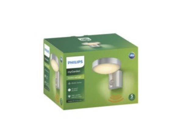 Philips wandlamp met sensor Cockatoo inox1