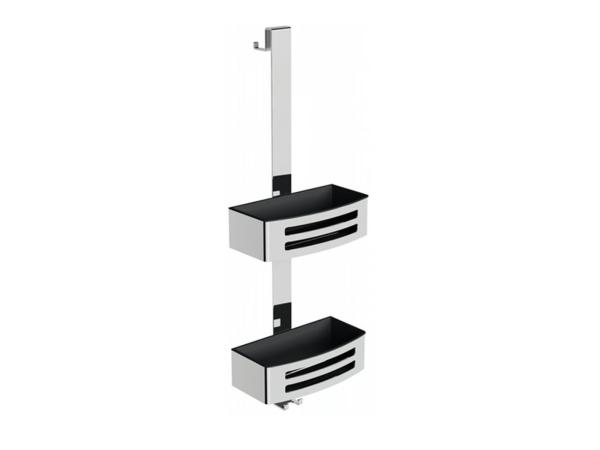 Beaux douchekorf dubbel 22x16x65cm Ulis zwart chroom