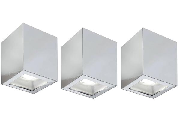 3x Base On opbouwspot GU10 kantelbaar 80x80mm chroom