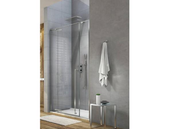 Alterna draaideur 2x vast paneel 140x200cm chroom-helder