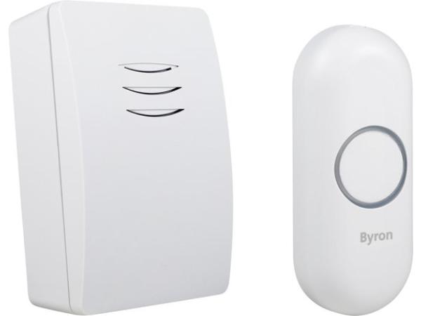 Byron DBY-21131 Draadloze Deurbelset Wit