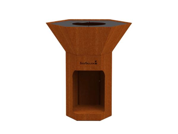 Barbecook houtbarbecue Nestor Original cortenstaal