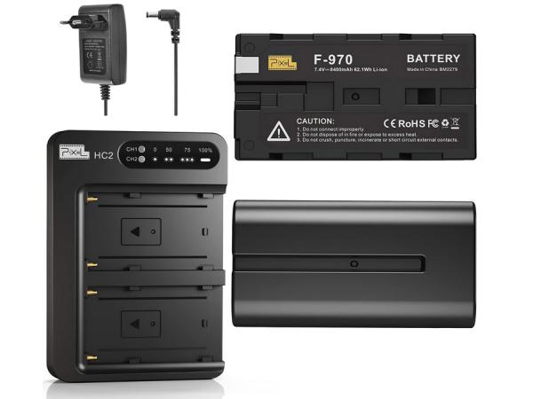 NP F970 Pixel camera-batterij-oplaadset 8400mAh