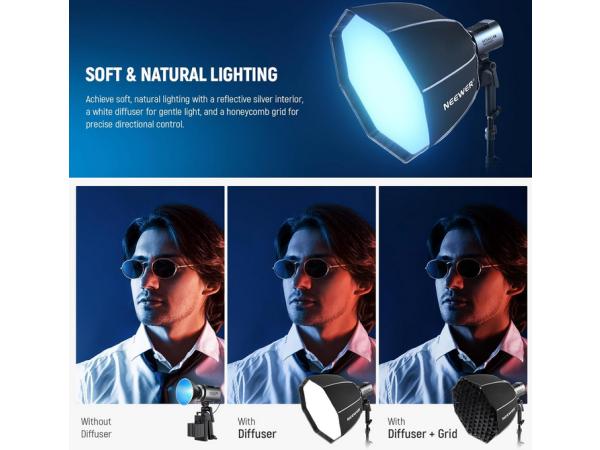 NEEWER 50cm achthoekige Softbox met NEEWER Mount1